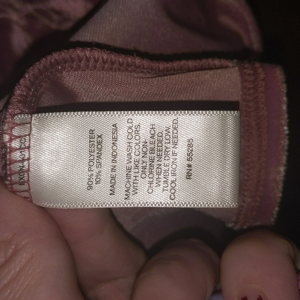 Express One Eleven Pink Crushed Baggy Cool Velvet Top Blouse Bralette XS / Med - Picture 6 of 7